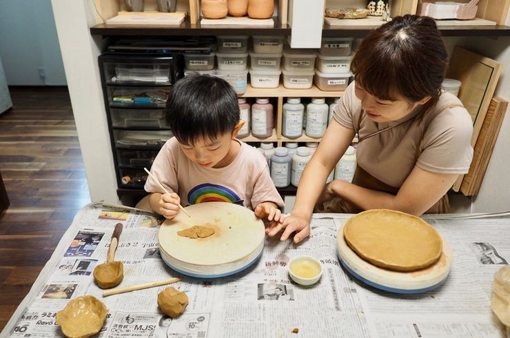 夏休みは親子で陶芸体験