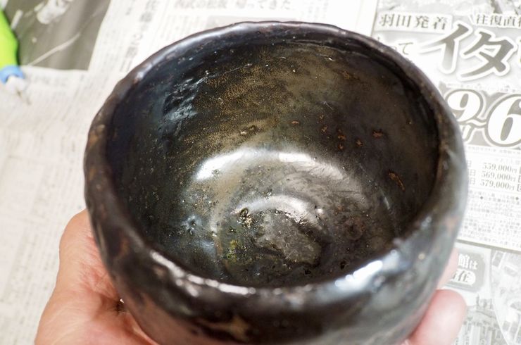 黒楽茶碗その２の焼成