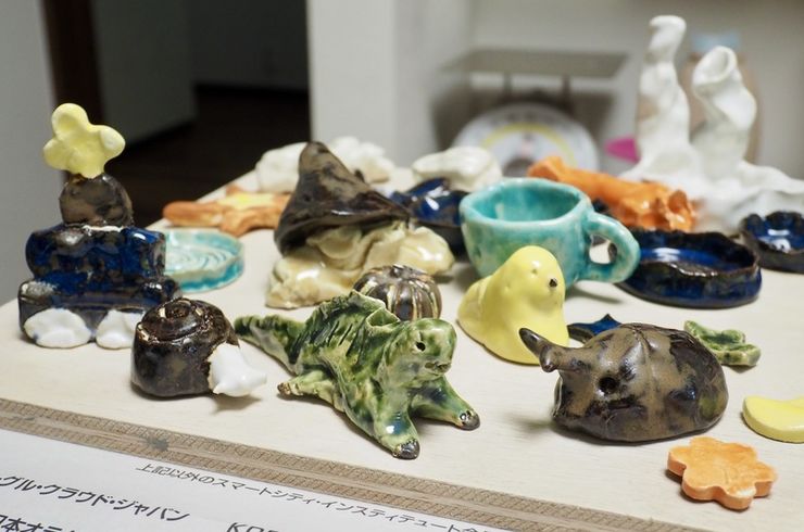 親子で陶芸体験の作品完成