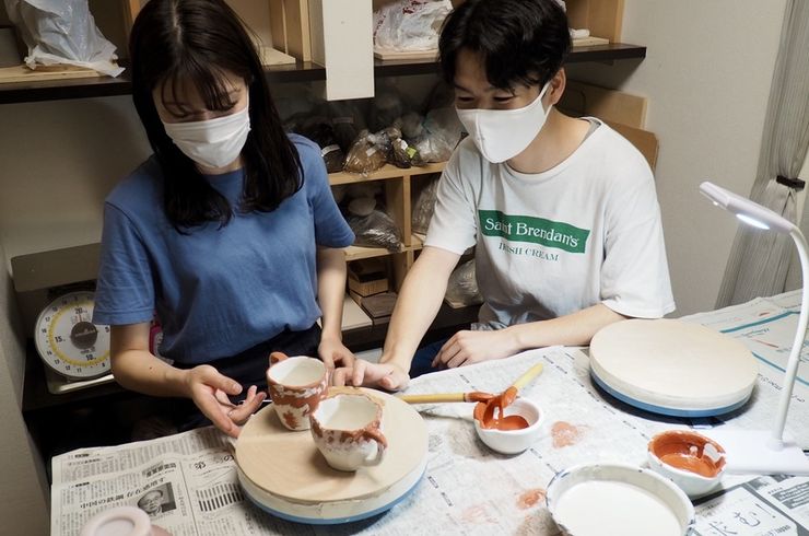 カップルで陶芸体験