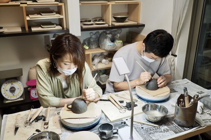 10月はご夫婦で陶芸体験