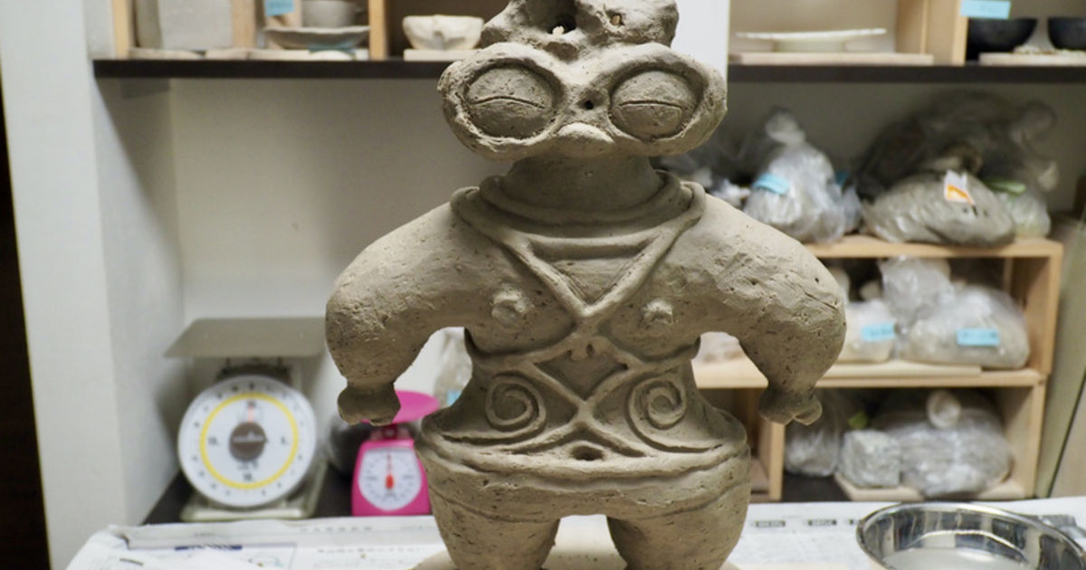 【手づくり陶器】土偶7体他一点 穴窯で自然釉の掛かった土偶を焼いてみたいなあ〜/さいたま市